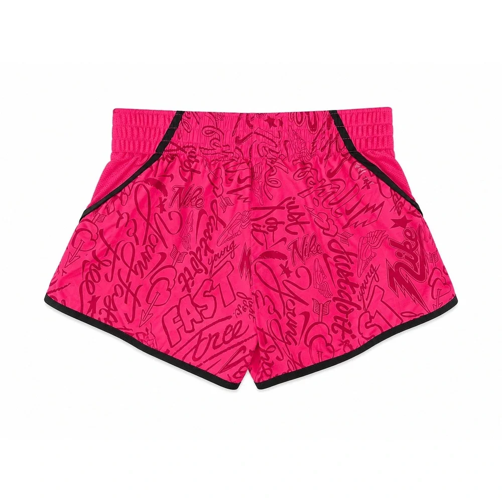 Nike Dri-FIT Women's Tempo Running Shorts Pink Graffiti Print Size Small
